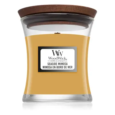 Woodwick Seaside Mimosa vonná svíčka s dřevěným knotem 85 g