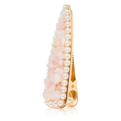 Crystallove Rose Quartz Hair Clip sponka do vlasů 1 ks