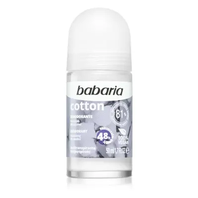 Babaria Deodorant Cotton antiperspirant roll-on s vyživujícím účinkem 50 ml