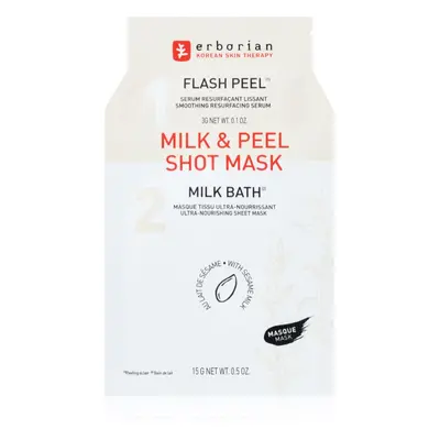 Erborian Milk & Peel vyhlazující plátýnková maska s vyživujícím účinkem 15 ml