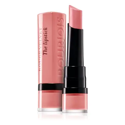 Bourjois Rouge Velvet The Lipstick matná rtěnka odstín 02 Flaming’ Rose 2,4 g