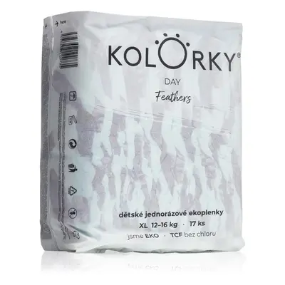 Kolorky Day Feathers jednorázové EKO pleny velikost XL 12-16 Kg 17 ks