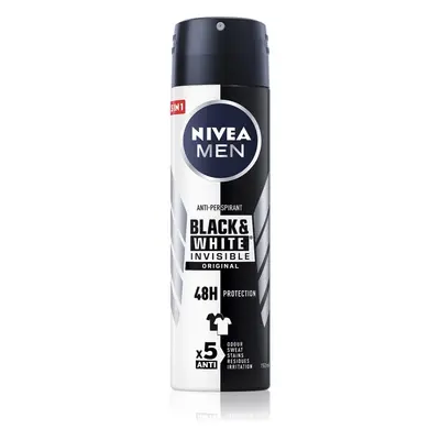 NIVEA MEN Invisible Black & White antiperspirant ve spreji pro muže 150 ml