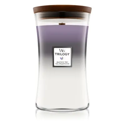 Woodwick Trilogy Amethyst Sky vonná svíčka s dřevěným knotem 609,5 g