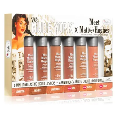 theBalm Meet Matt(e) Hughes X Ms. Nude York sada tekutých rtěnek s matným efektem