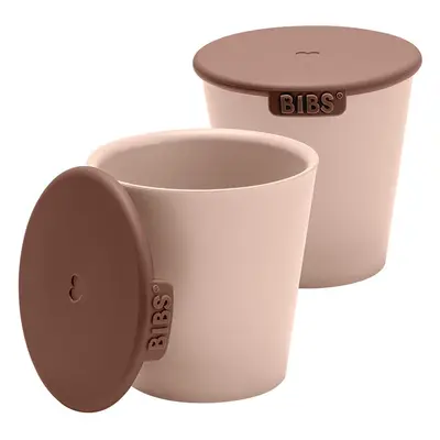 BIBS Cup Set hrnek s víčkem Blush 2 ks