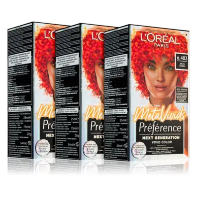 L’Oréal Paris Préférence Meta Vivids semi-permanentní barva na vlasy odstín 6.403 Meta Coral