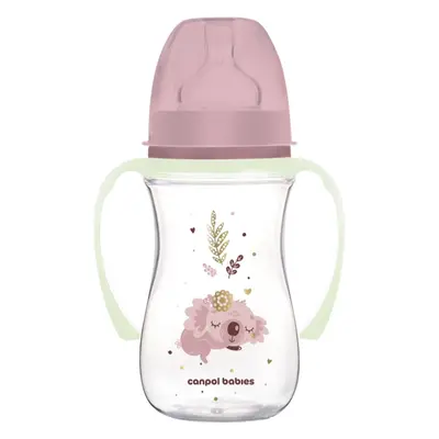 Canpol babies EasyStart Sleepy Koala 240 ml kojenecká láhev 3 m+ Pink 240 ml