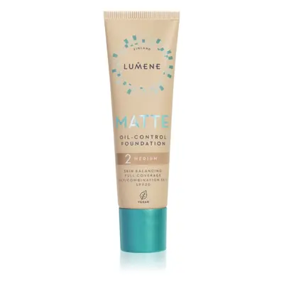 Lumene Matte Oil-Control matující make-up SPF 20 odstín 2 Soft Honey / Medium 30 ml