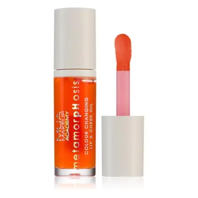 MUA Makeup Academy Metamorphosis olejový lesk na rty na rty a tváře vůně Oh Peachy (Peach) 7 ml