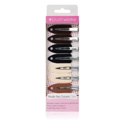 Brushworks No Crease Clips sponky do vlasů Nude