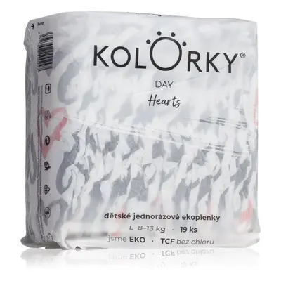 Kolorky Day Hearts jednorázové EKO pleny 19 ks