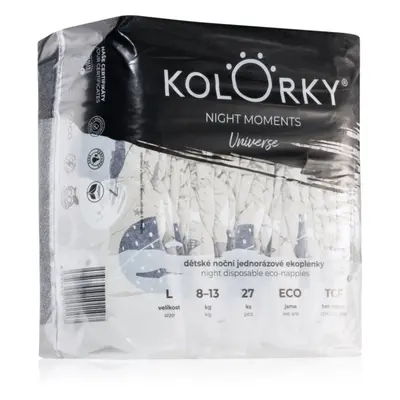 Kolorky Night Moments jednorázové EKO pleny pro kompletní ochranu v průběhu noci velikost L 8-13