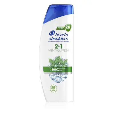 Head & Shoulders Menthol Fresh 2in1 šampon a kondicionér 2 v 1 proti lupům 400 ml