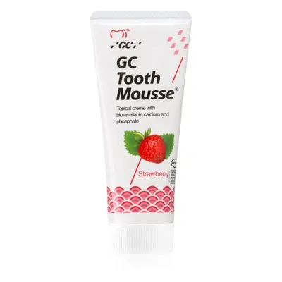 GC Tooth Mousse remineralizační ochranný krém pro citlivé zuby bez fluoridu příchuť Strawberry 3