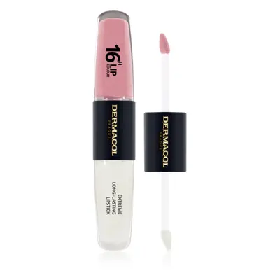 Dermacol 16H Lip Colour dlouhotrvající rtěnka a lesk na rty odstín 05 Sparkling Muse 2x4 ml