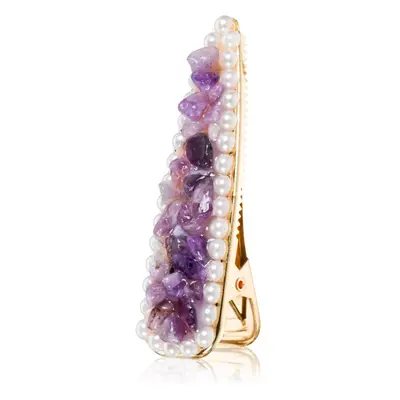 Crystallove Amethyst Hair Clip sponka do vlasů 1 ks