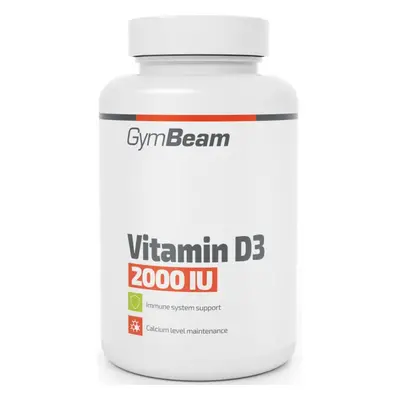 GymBeam Vitamin D3 2000 IU podpora normálního stavu kostí a zubů 60 cps