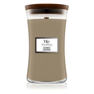 Woodwick Cashmere vonná svíčka s dřevěným knotem 609,5 g