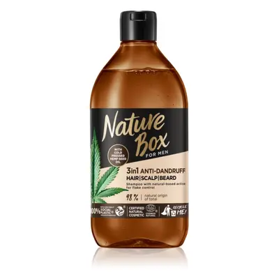 Nature Box Hemp Seed šampon proti lupům 3 v 1 pro muže 385 ml