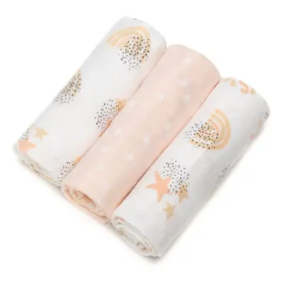 T-TOMI BIO Bamboo Diapers látkové pleny Rainbow 70x70 cm 3 ks