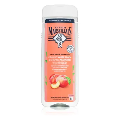 Le Petit Marseillais White Peach & Nectarine Bio jemný sprchový gel 400 ml