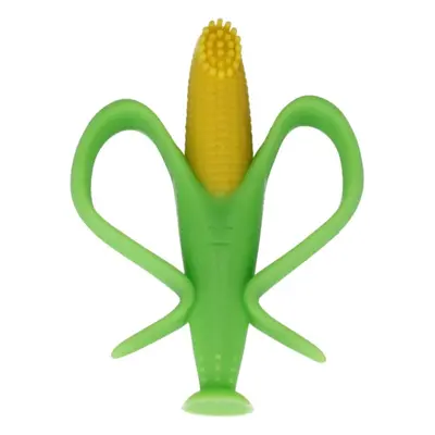 Bam-Bam Teether silikonový zubní kartáček s kousátkem 4m+ Corn 1 ks