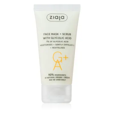 Ziaja Face Mask + Scrub with Glycolic Acid peelingová maska 55 ml