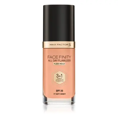 Max Factor Facefinity All Day Flawless dlouhotrvající make-up SPF 20 odstín 77 Soft Honey 30 ml