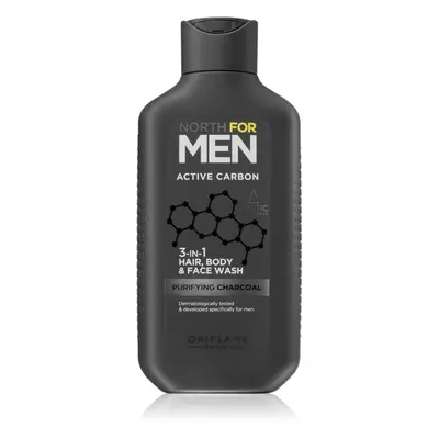 Oriflame North for Men Active Carbon osvěžující sprchový gel 3 v 1 250 ml