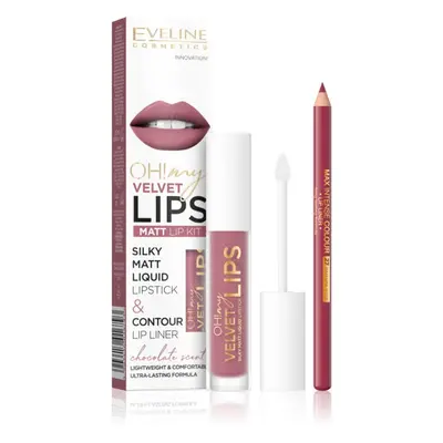 Eveline Cosmetics OH! my LIPS Velvet sada na rty 13 Brownie Biscotti 1 ks