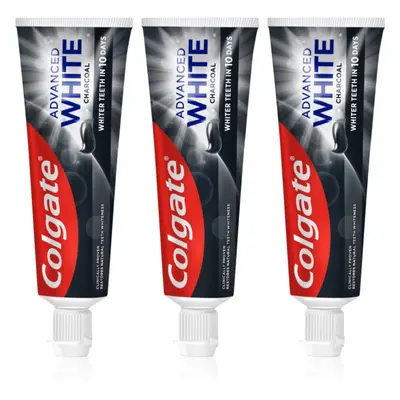 Colgate Advanced White Charcoal bělicí zubní pasta s aktivním uhlím 3x75 ml