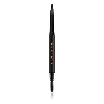 Makeup Revolution Duo Brow Definer precizní tužka na obočí odstín Dark Brown 0,25 g