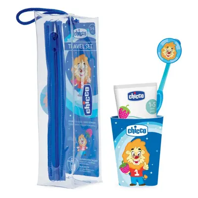 Chicco Travel Set sada zubní péče Blue 3 y+ 1 ks