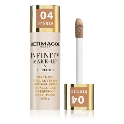 Dermacol Infinity vysoce krycí make-up SPF 15 odstín 04 Bronze 20 g