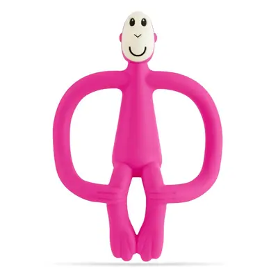 Matchstick Monkey Teething Toy and Gel Applicator kousátko s kartáčkem 2 v 1 Pink 1 ks