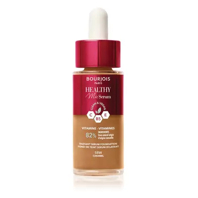 Bourjois Healthy Mix lehký make-up pro přirozený vzhled odstín 58W Caramel 30 ml