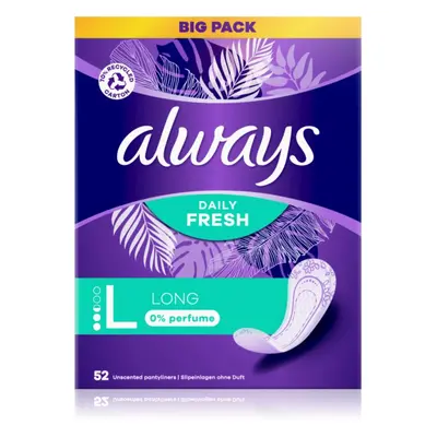 Always Daily Fresh Long slipové vložky bez parfemace 52 ks