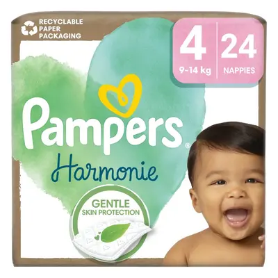 Pampers Harmonie Size 4 jednorázové pleny 9-14 kg 24 ks