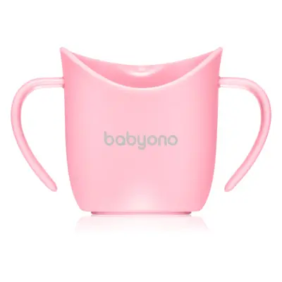 BabyOno Be Active Ergonomic Training Cup tréninkový hrnek s držadly Pink 6 m+ 120 ml