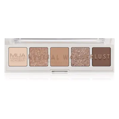 MUA Makeup Academy Professional 5 Shade Palette paletka očních stínů odstín Neutral Wanderlust 3