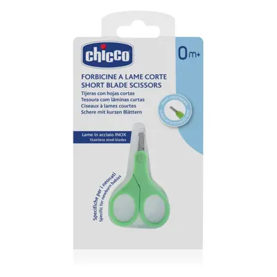 Chicco Short Blade Scissors dětské nůžky s kulatou špičkou 0 m+ 1 ks