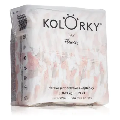 Kolorky Day Flowers jednorázové EKO pleny velikost L 8-13 Kg 19 ks