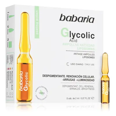 Babaria Glycolic Acid protivráskové rozjasňující sérum v ampulích 5x2 ml