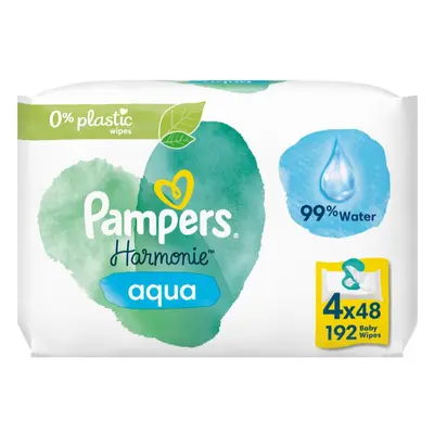 Pampers Harmonie Aqua vlhčené čisticí ubrousky pro děti 4x48 ks