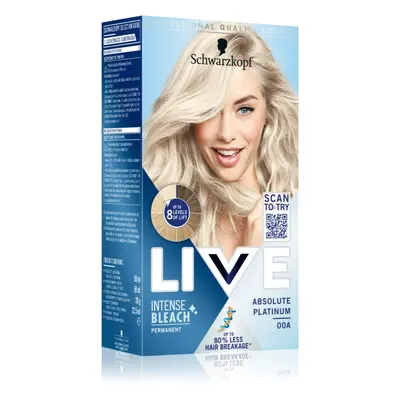 Schwarzkopf LIVE Intense Bleach odbarvovač na vlasy 00A Absolutní platinová 1 ks