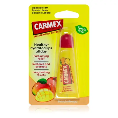 Carmex Peach Mango balzám na rty v tubě 10 g