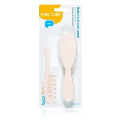 BabyOno Take Care Hairbrush and Comb IV kartáč na vlasy pro děti Pink 2 ks