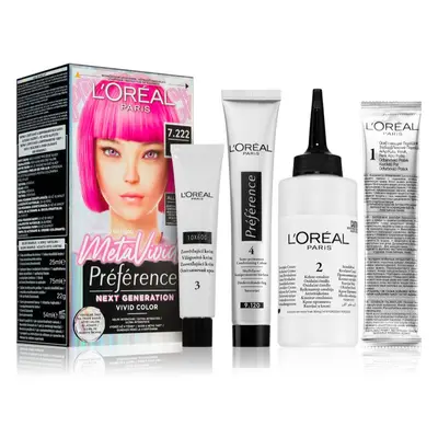 L’Oréal Paris Préférence Meta Vivids semi-permanentní barva na vlasy odstín 7.222 Meta Pink 1 ks