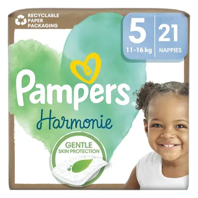 Pampers Harmonie Size 5 jednorázové pleny 11-16 kg 21 ks